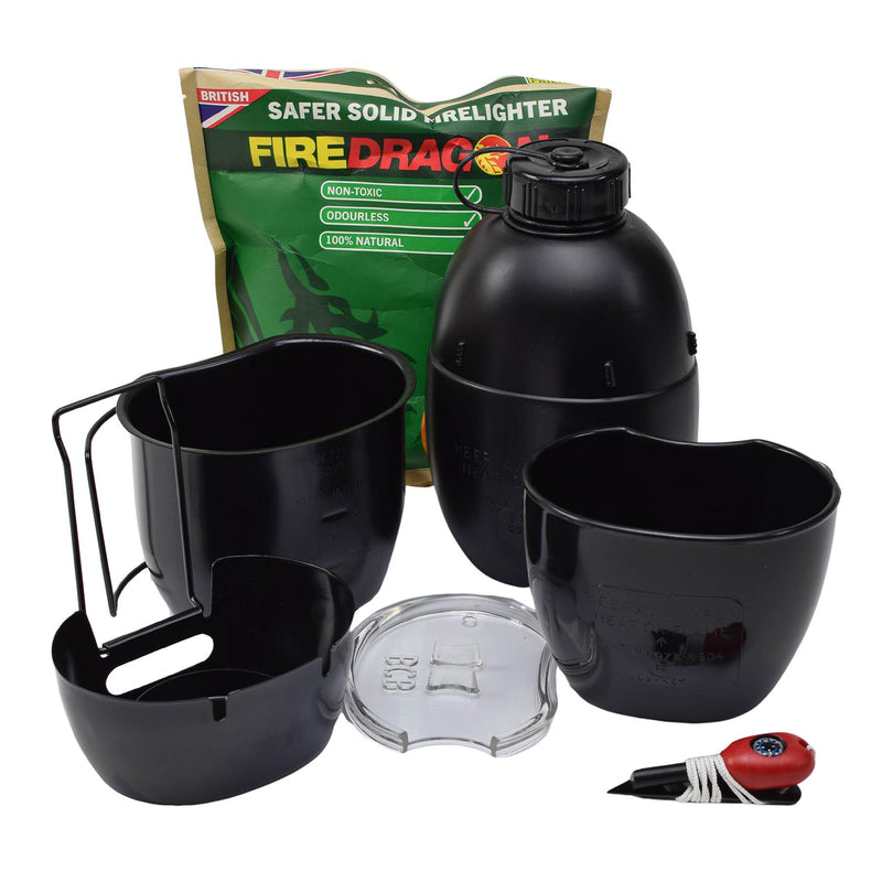 BCB CRUSADER -matlagningssystemet Aluminium Stis Set Canteen Cup Camping Cooker