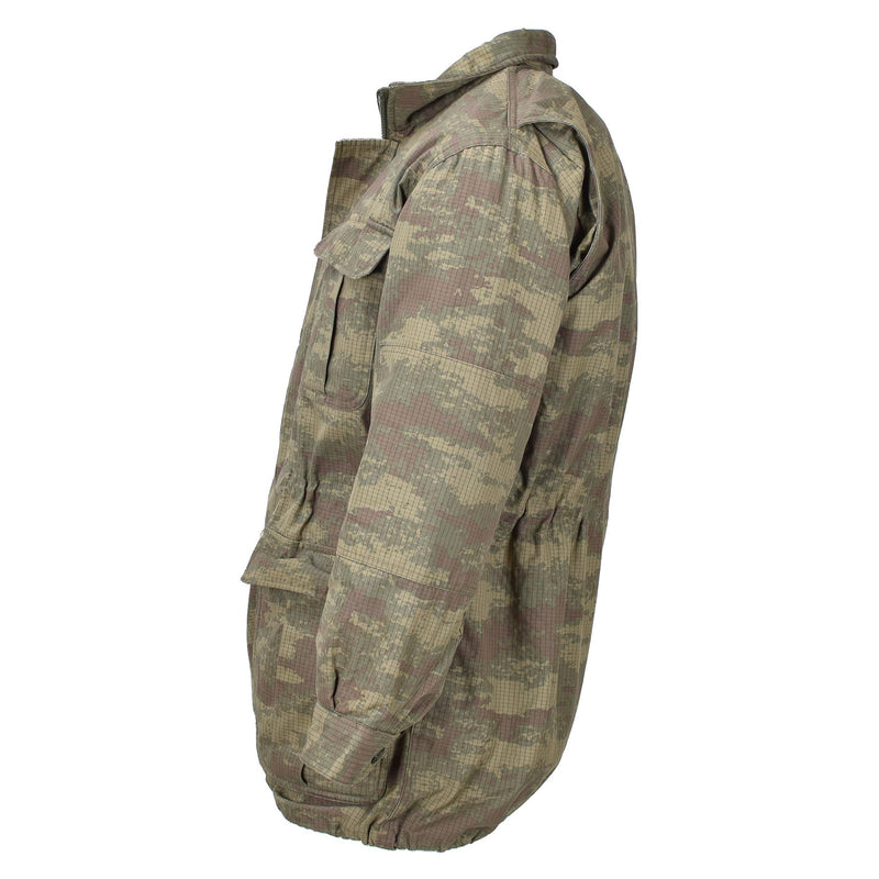 Original turkiska militära fallskärmshoppare jacka parka camo ripstop fodrad armé