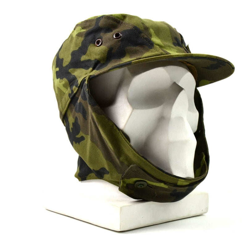 Original tjeckiska arméns militära mössa M 95 Camo CZ Field Combat Hat Woodland Ny