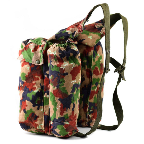 Äkta schweiziska arméryggsäck Schweiz Alpen Camo Snicker Rucksack W Suspenders