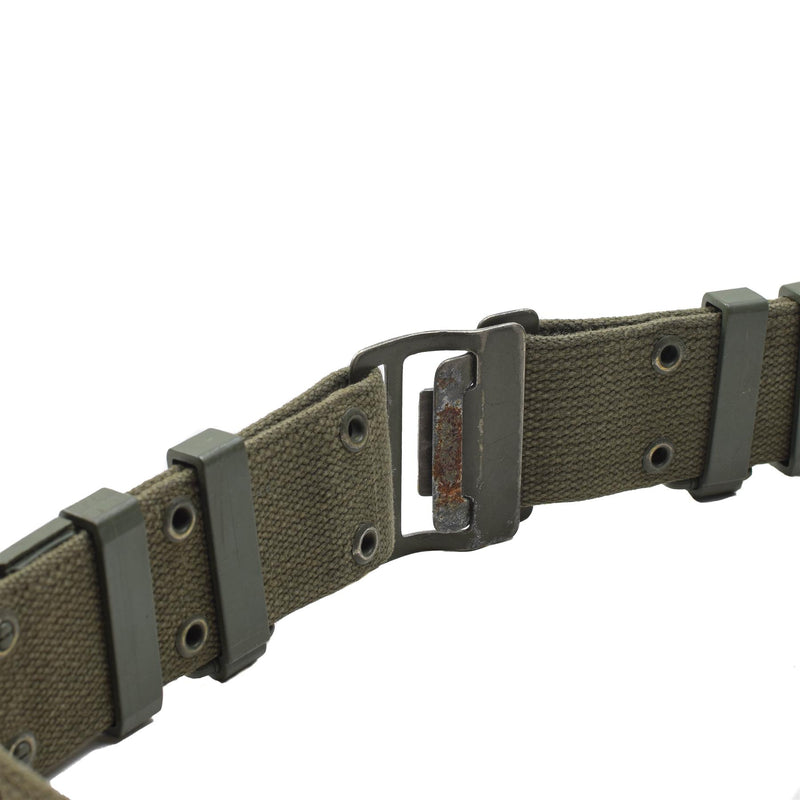 Original French Army Webbing Belt Famas Olive OD Web Belt France Military