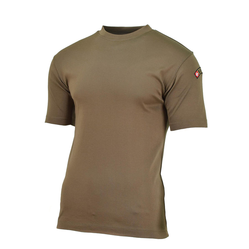 Original Swiss Army T-shirts khaki snabb torr andas av sportkläderskjorta överskott