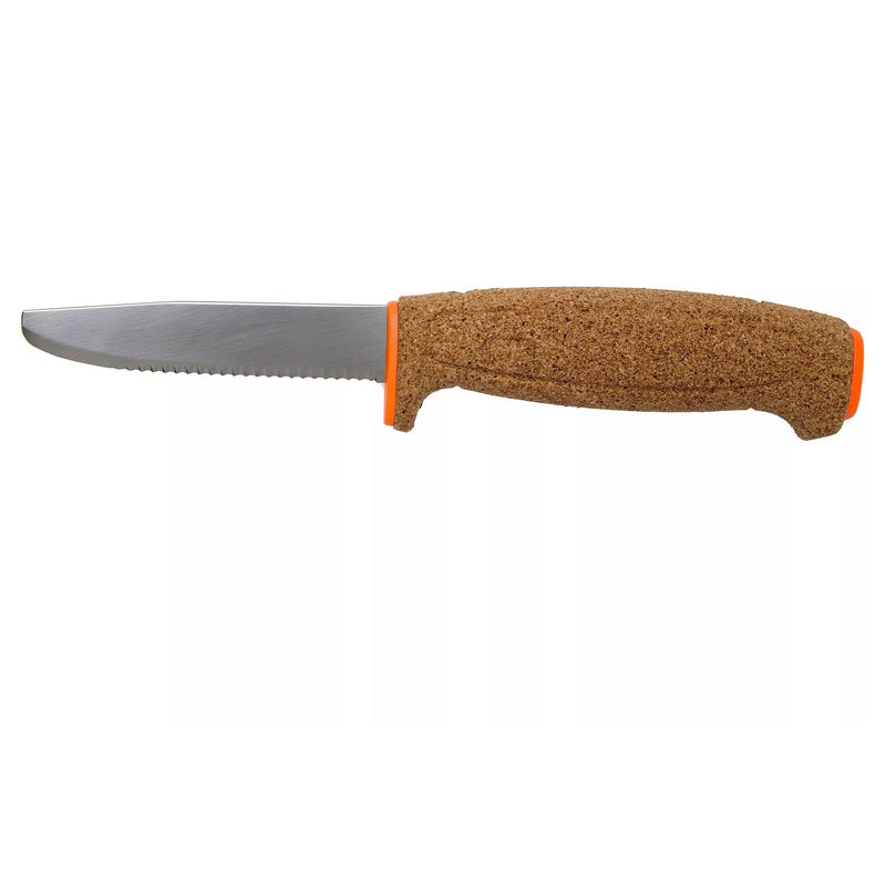 Morakniv flytande serrerad kniv universal fast blad rostfritt stål orange