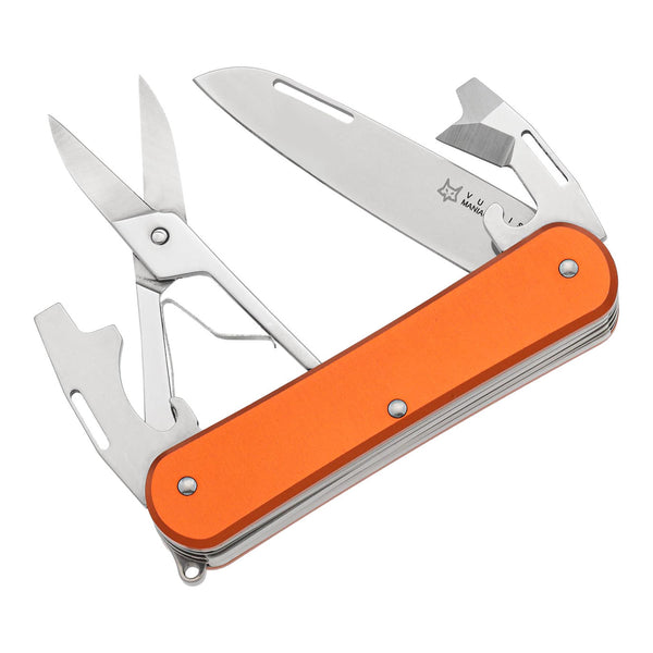 Fox Knives Vulpis FX-VP130-F4 eller Multi Tool Knife N690CO Steel Blade Orange