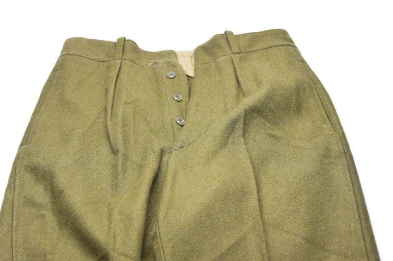 Äkta rumänska arméns ullfältbyxor Combat Pants Khaki od Green Rumänien