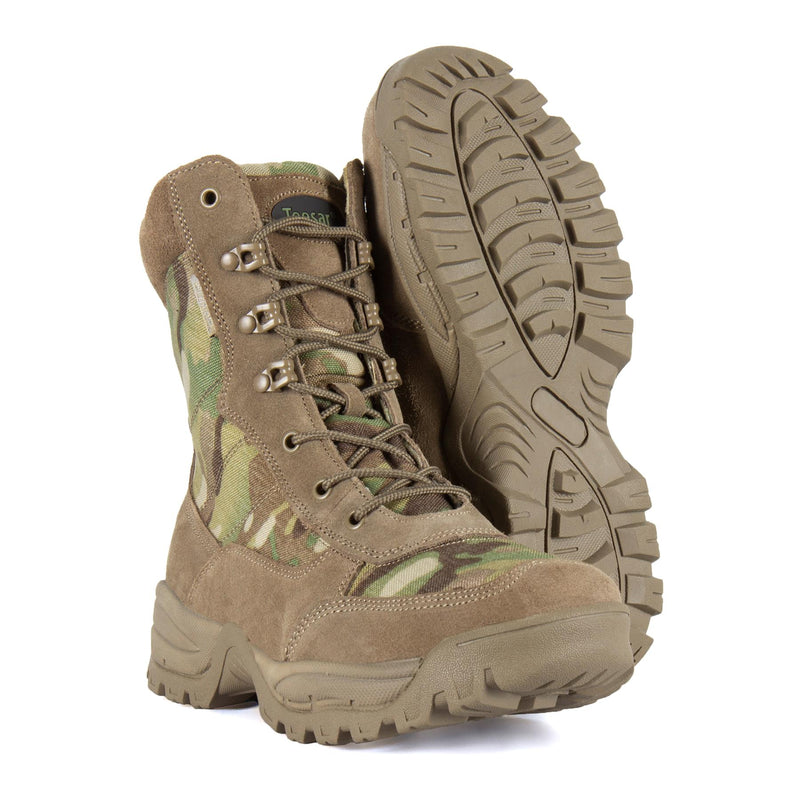 Teesar Tactical Multicam Boots Side Zip Hunting vandringsvandringsskor