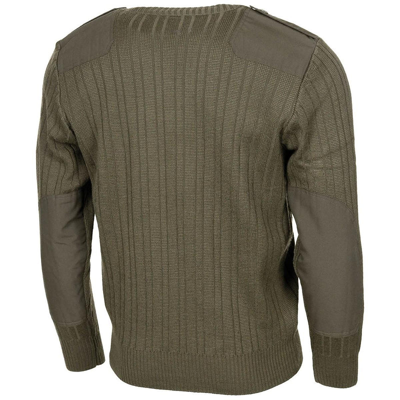 Original tjeckisk armétröja jumper oliv drab ull v-ringning militäröverskott nytt