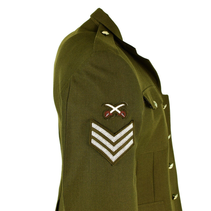 Äkta brittiska arméuniform Olive Khaki Formell jacka od militär fråga