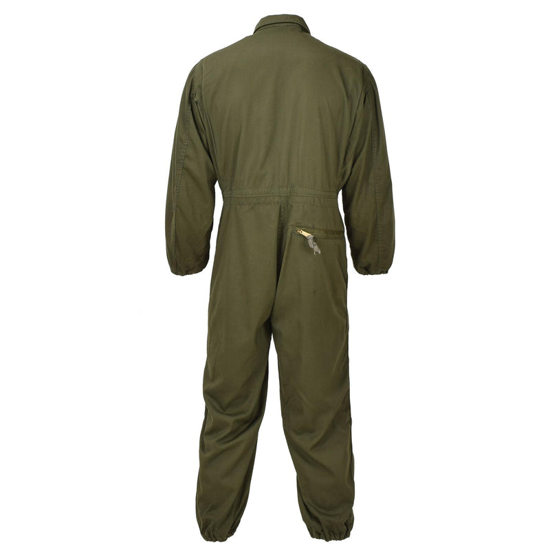 Original U.S. Military Coveralls Work Mechanic Jumpsuit Army Snap Closure Olive