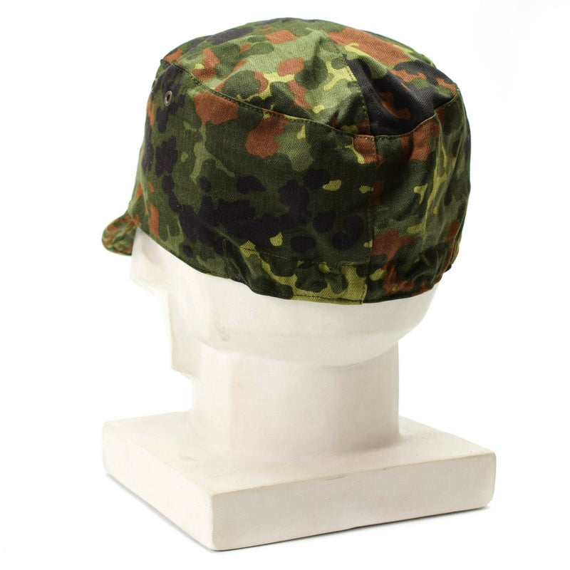 Äkine Original German Army Air Force Cap Flecktarn Camo Peak Hat Military New