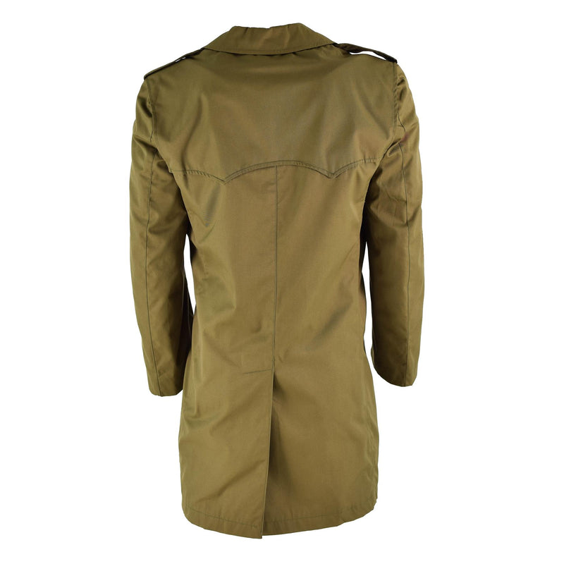 Original italiensk armé trenchcoat khaki blå vanlig färg regnrock militär fråga