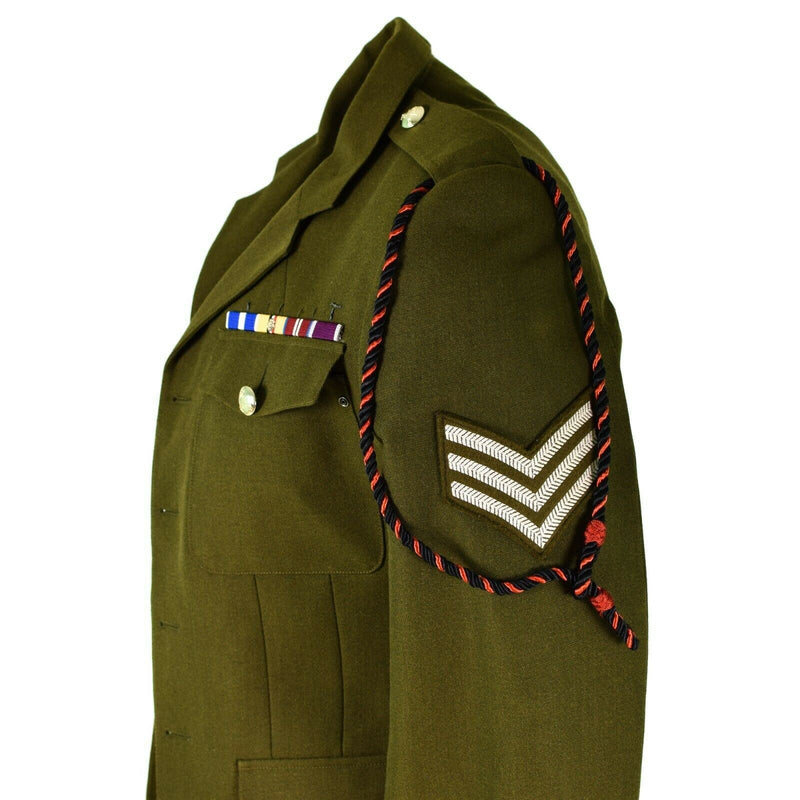 Äkta brittiska arméuniform Olive Khaki Formell jacka od militär fråga