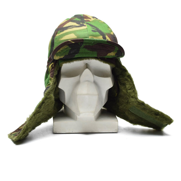 Autentisk brittisk armé Forces Winter Hat Folding Ears DPM Woodland Camouflage