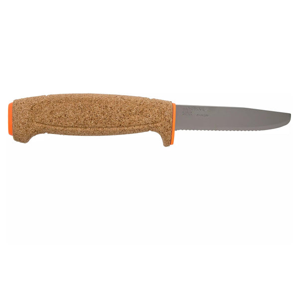 Morakniv flytande serrerad kniv universal fast blad rostfritt stål orange