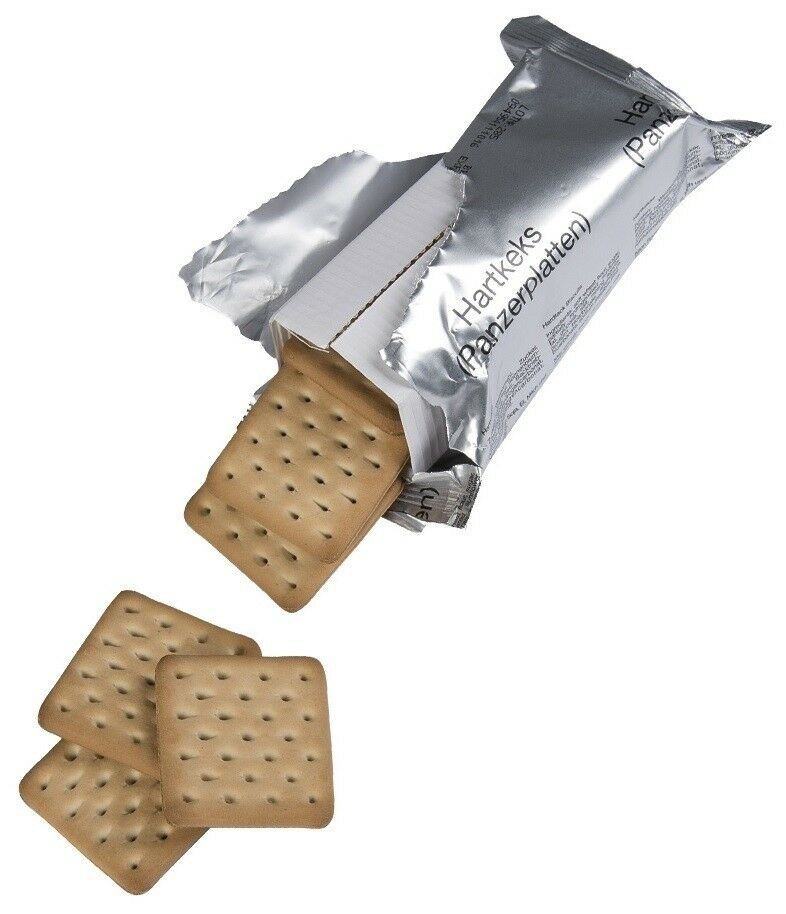 Äkta tyska arméöverlevnadsmatpaket utomhus kex 125g nato mre crackers