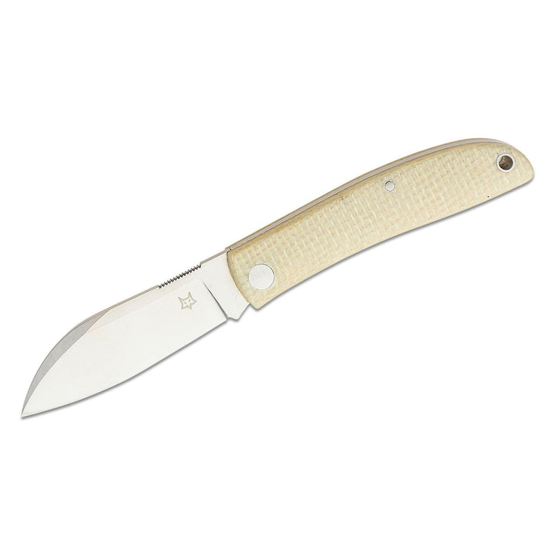 Fox Knives Livri Folding Pocket Knife 61 HRC M390 Steel Sheeps Foot Shape Micarta