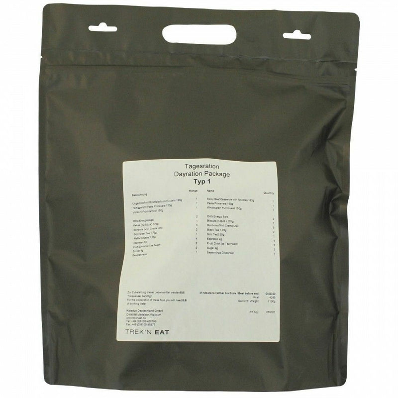 Emergency Ration Army Survival Food 1 Day Ration Militärmåltid mat prepper 24 timmar (typ1)