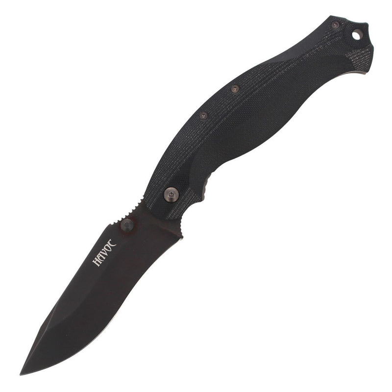 Fox Knives förödelse av fällningskniv Drop Point Blade Titanium Frame Lock N690CO Steel