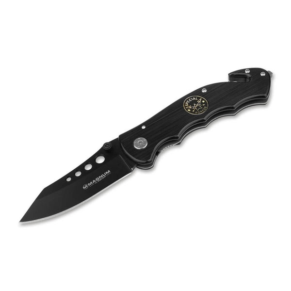 Boker Special Forces Tanto Folding Pocket Knife 440a Steel Aluminium Handle Black