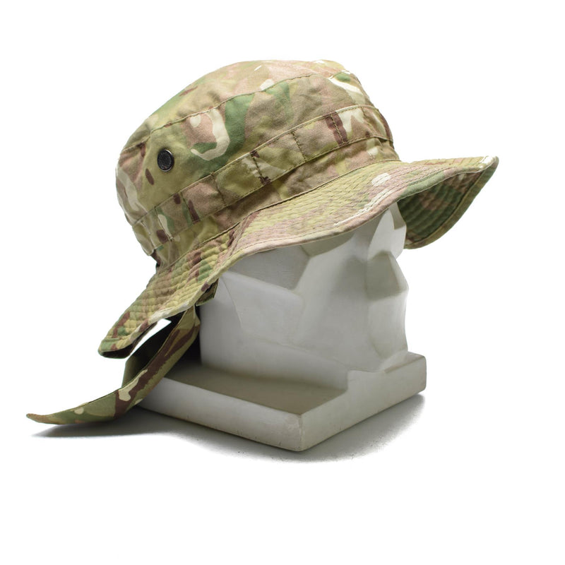 Äkine British Military Bush Hat MTP Camouflage Neck Flap Panama Boonie Hat Ny