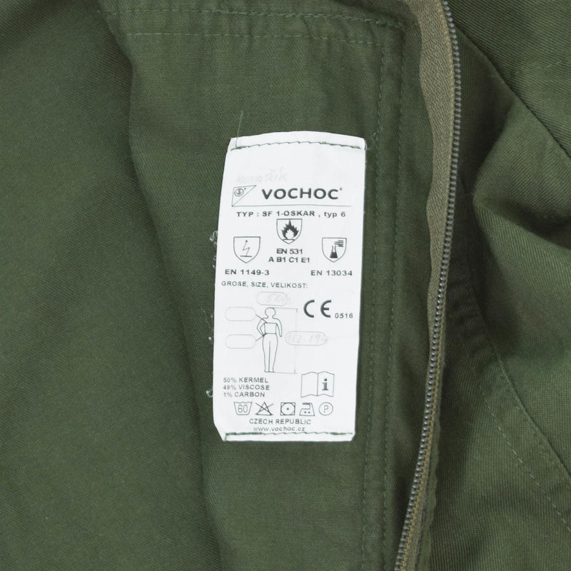 Original tjeckisk pilot Coverall Aramid värmebeständig övergripande OD -militäröverskott