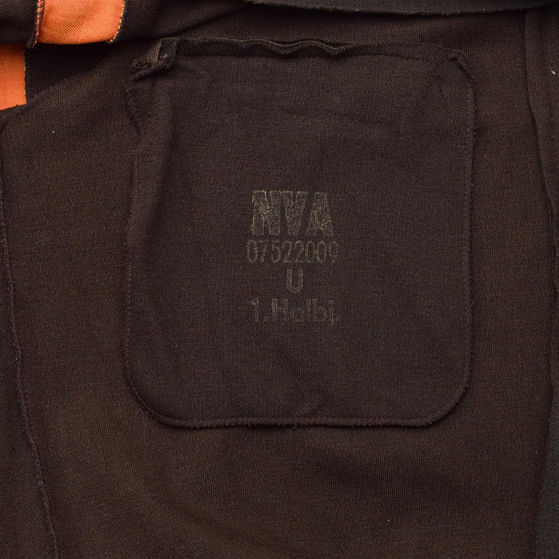 Original German Army NVA Sports Jacket Brown Zipped Train Tracksuit Activewear