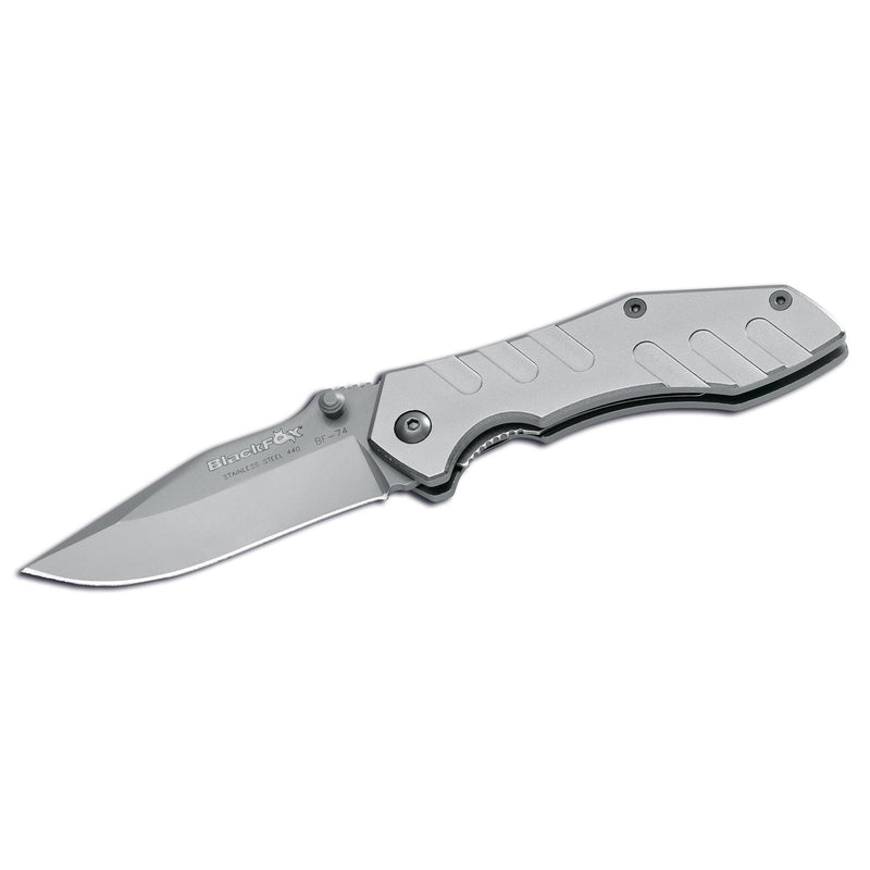 Fox Knives BF-74 Folding Pocket Knife Titanium Coated Blade Aluminium Handle 440 Steel