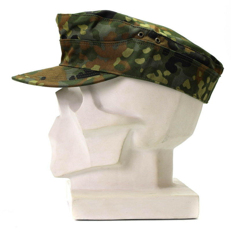 Äkine Original German Army Flecktarn Cap BW Woodland Camo Military Hat Ny