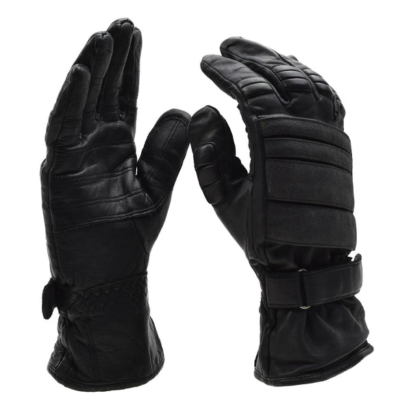 Original Dutch Military Tactical Combat Gloves Leather Knuckle Protection Black