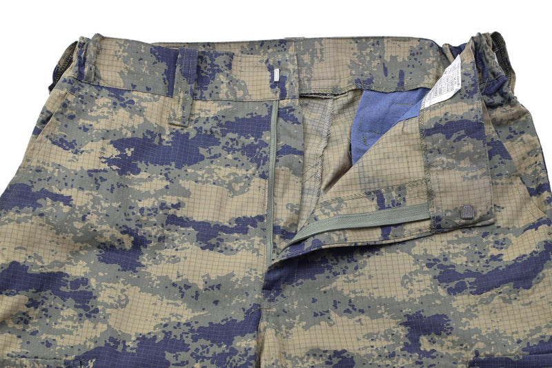 Original Turkish Army Blue Digital Camo Tactical Pants Ripstop Combat Trousers