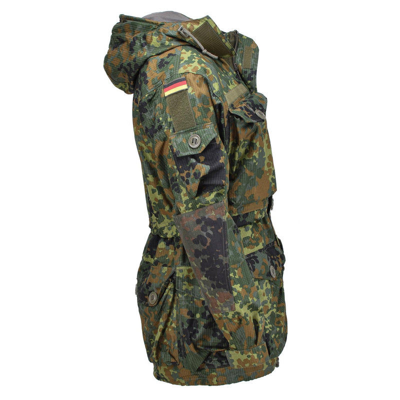 Leo Kohler Military Ripstop Smock Jacket Flecktarn Camouflage Tactical Cordura