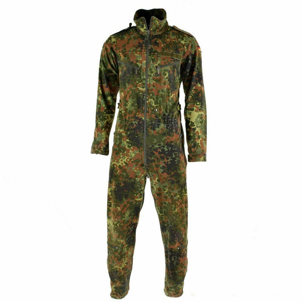 Original German Army Flecktarn Camo total kostym Combat Tanker Coverall Jumpsuit