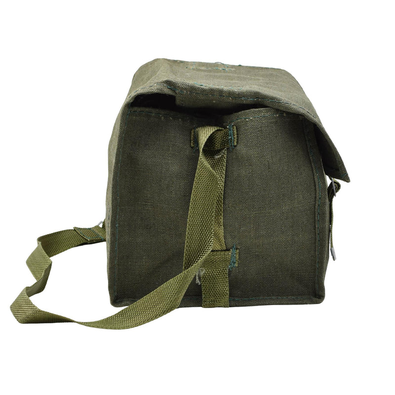 Original Polish Army Shoulder Vintage Olive Green Haversack Retro Bread Bag Ny