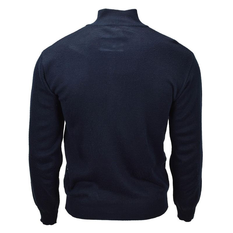 Original italienska arméns räddningstjänst Pullover Blue Wool Bodywarmer tröja