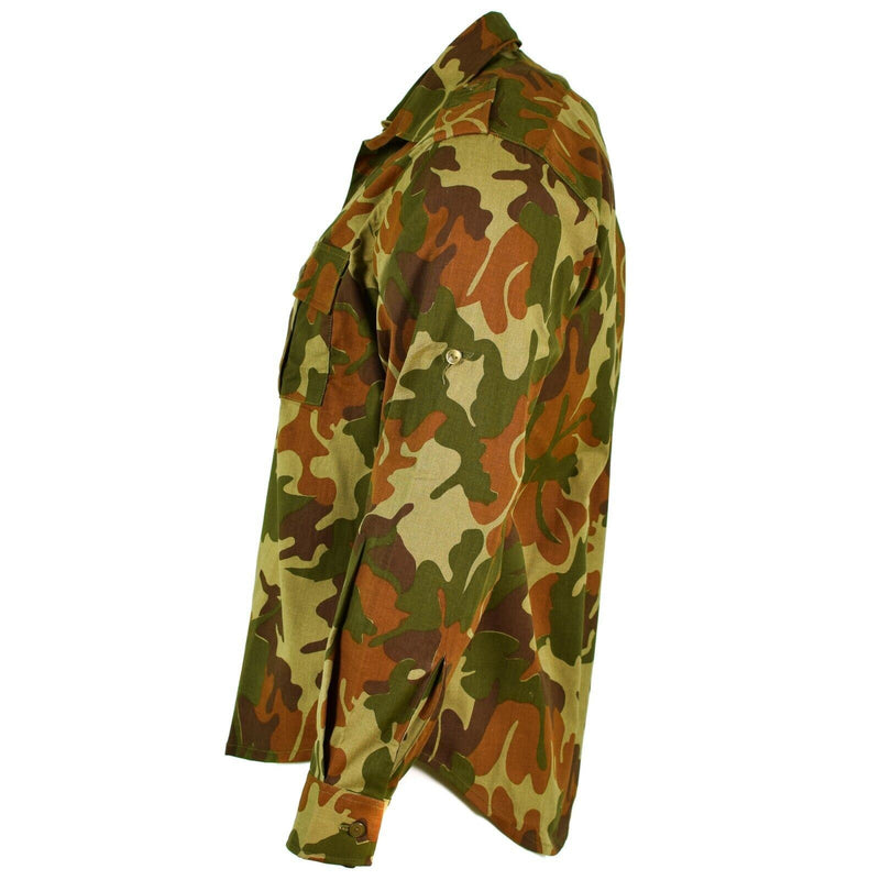 Äkta rumänska arméskjorta Leaf Camo M90 Rumänien Militär fråga Combat New