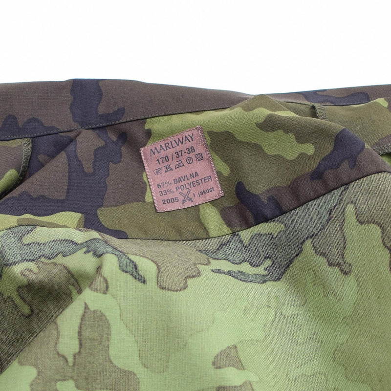 Äkta tjeckiska arméskjorta skogsmark camo vz 95 fält uniform militär överskott nytt