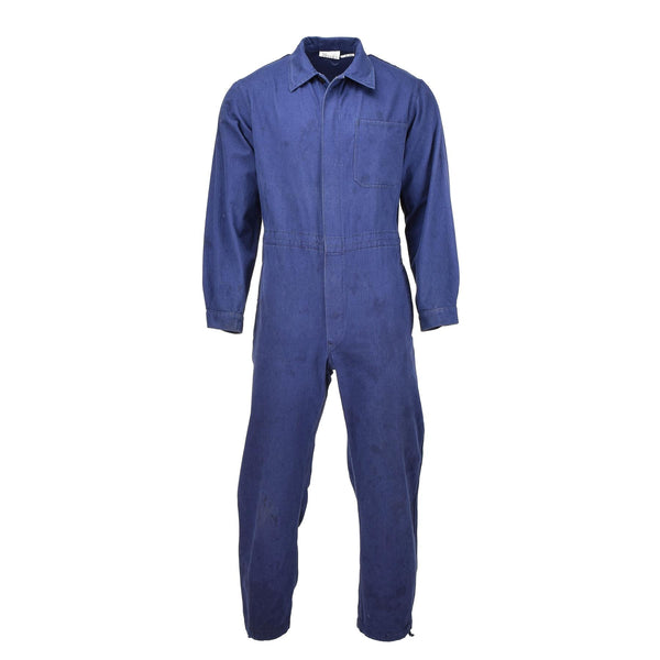 Äkta Tyskland Military Coverall Work Uniform Army Blue Jumpsuit Navy Workwear