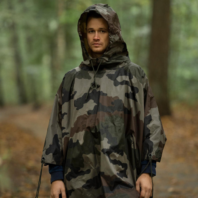 Brand Army Style Waterproof Rain Ripstop Poncho Cape Military CCE Camouflage