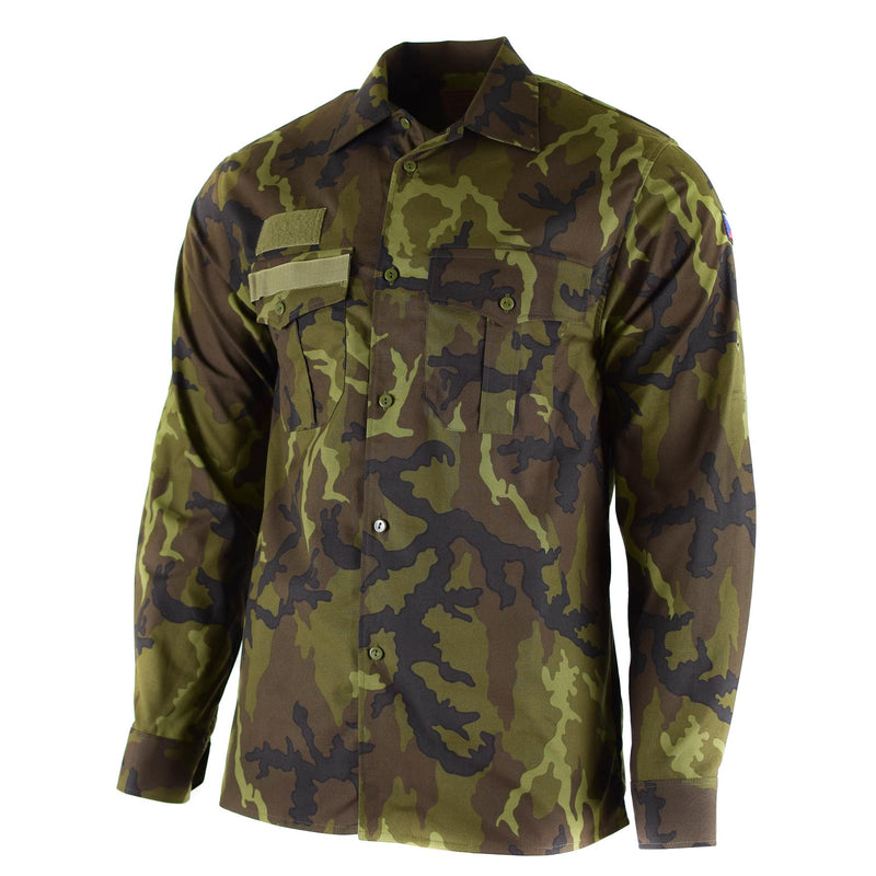 Äkta tjeckiska arméskjorta skogsmark camo vz 95 fält uniform militär överskott nytt