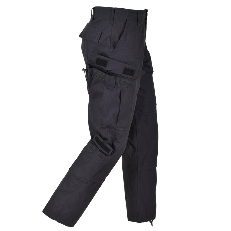 Mil-Tec Brand U.S. Army Style Black Cargo Byxor Combat Uniform RipStop Pants