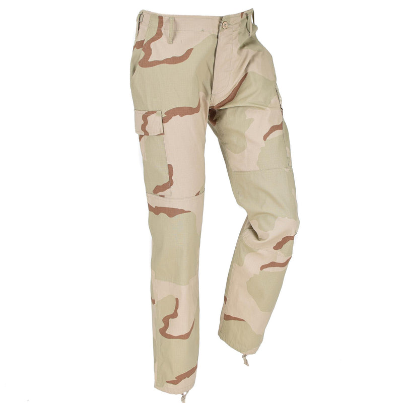 Mil-Tec Brand U.S. Army Style Cargo Pants 3-Color Desert Camouflage BDU Mönster