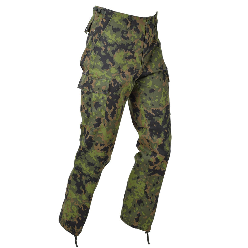 MFH Combat Pants Justerbar midja Hållbara BDU -byxor M05 Finländsk kamo