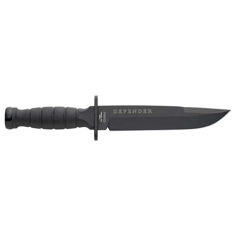 FOX KNIVER Märke FX-689 Defender Fixed Knife Tactical Clip Point Blad Black