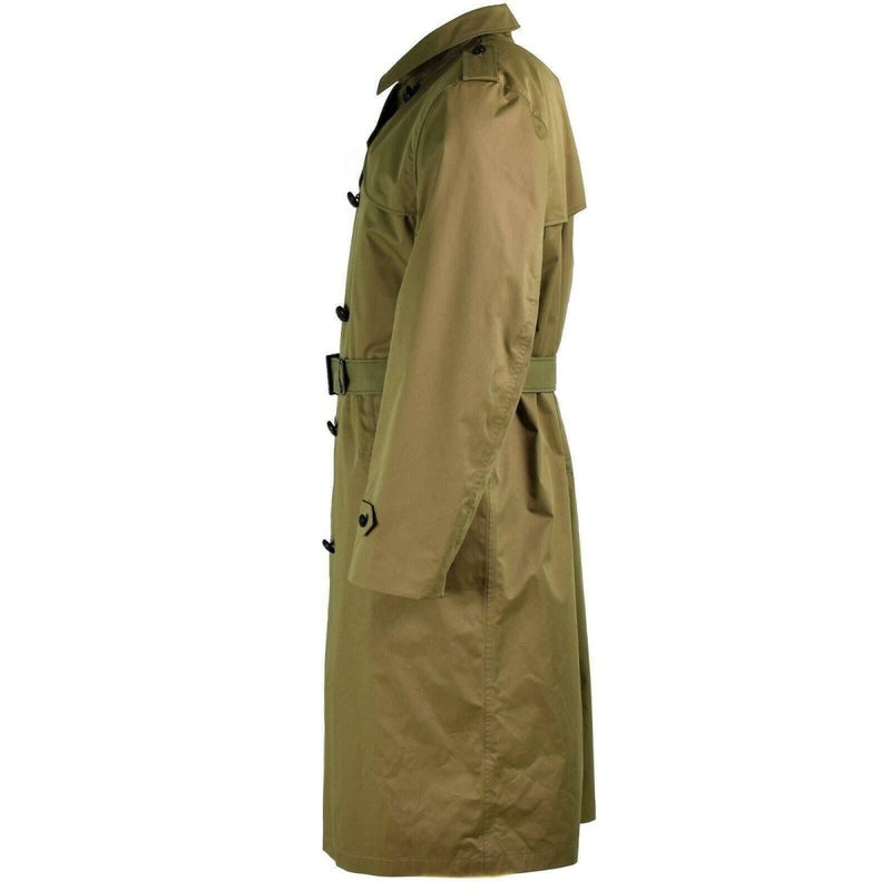 Äkta holländska armérock Khaki Long Officer Trench Coat New