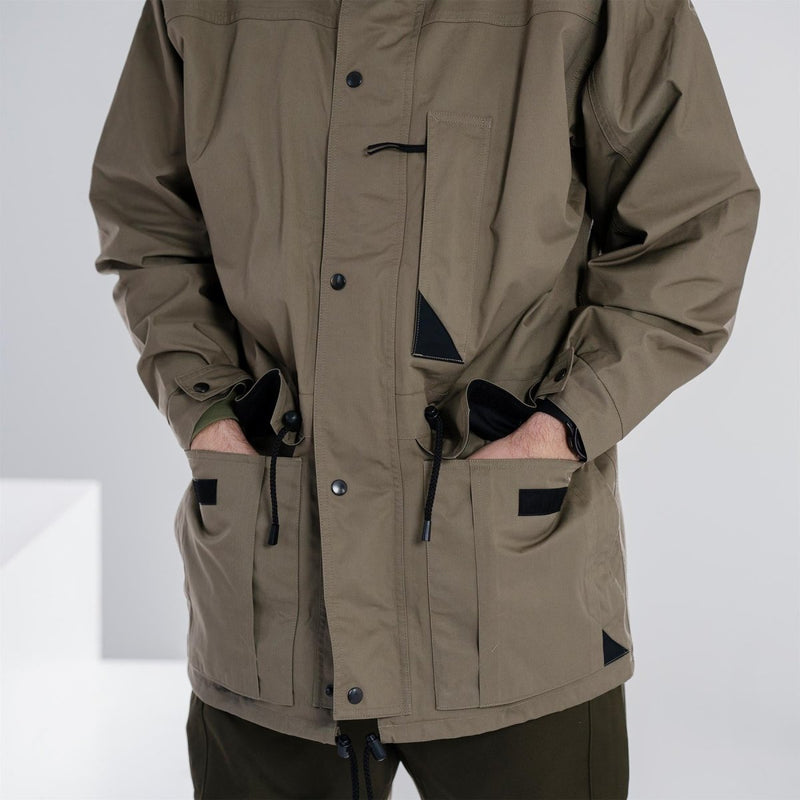 Äkta holländska arméparka med liner od green coat men officer jacka khaki ny