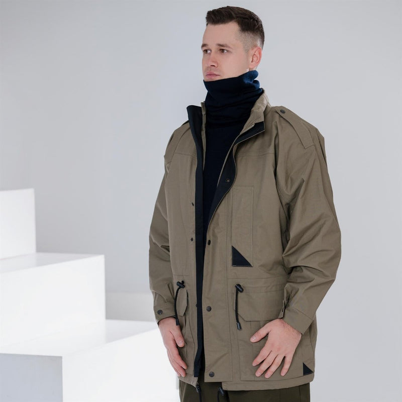 Äkta holländska arméparka med liner od green coat men officer jacka khaki ny