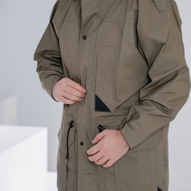 Äkta holländska arméparka med liner od green coat men officer jacka khaki ny