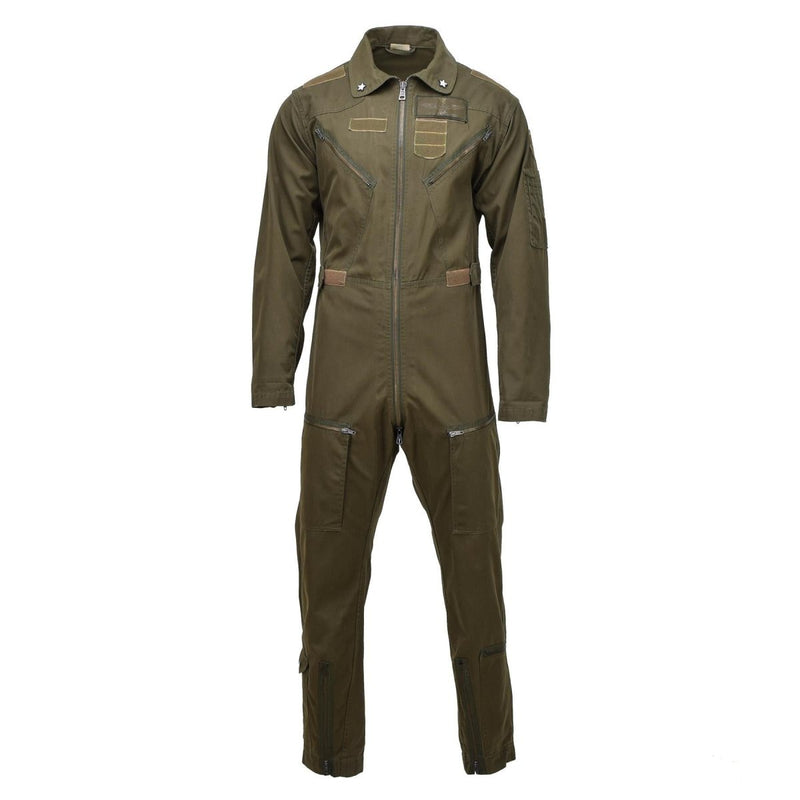 Äkta italienska flygbesättningar Flightall Militär kostym Mekaniker Olive Jumpsuit