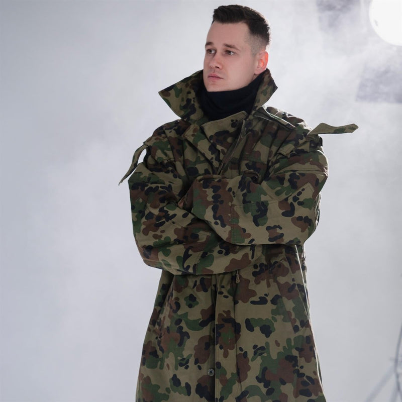 Äkta rumänska arméparka m93 strid camo blad bdu jacka militär ny