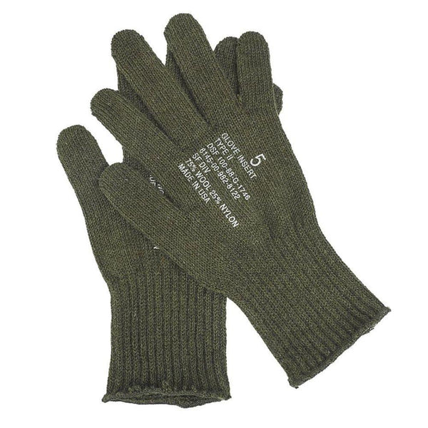 Äkta US Army Military Glove Insert foder ullvärmare militäröverskott nytt